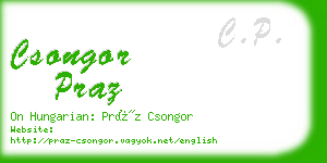 csongor praz business card